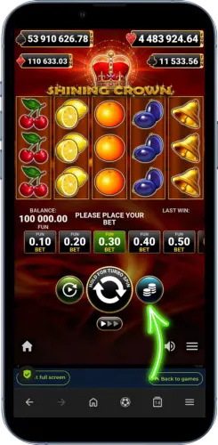 Shining Crown Spiel starten