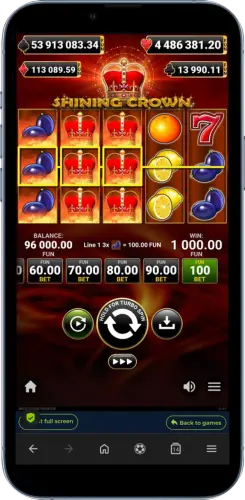 Shining Crown Kronen Gewinnlinie